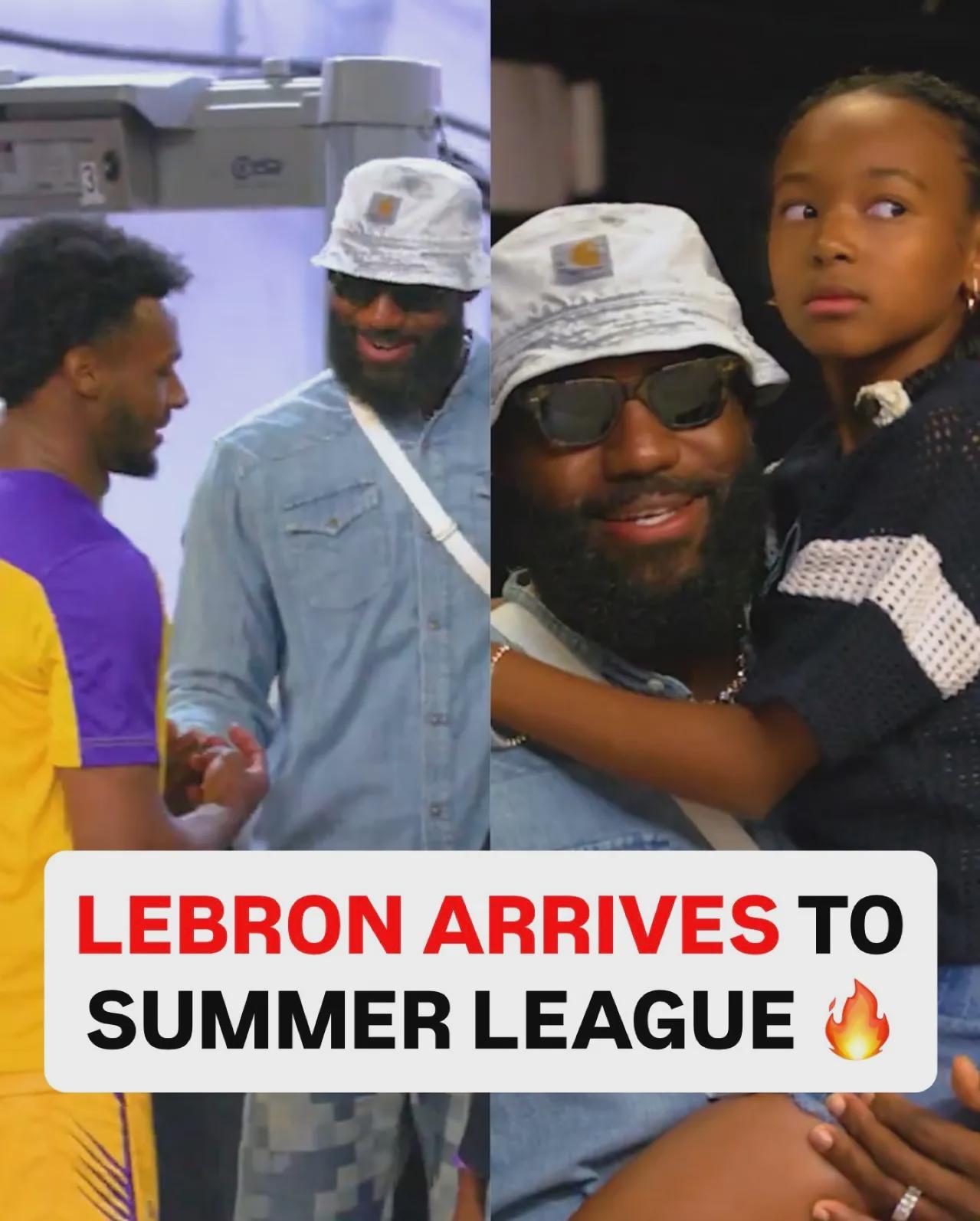 詹姆斯观看儿子比赛，面对未来去向提问，保持沉默